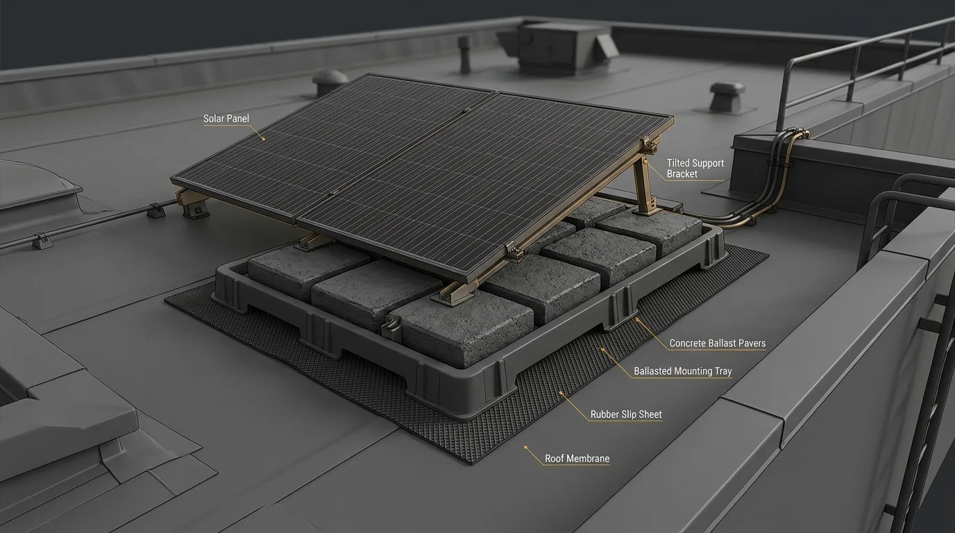 Ballasted Racking and Roof Membrane Protection