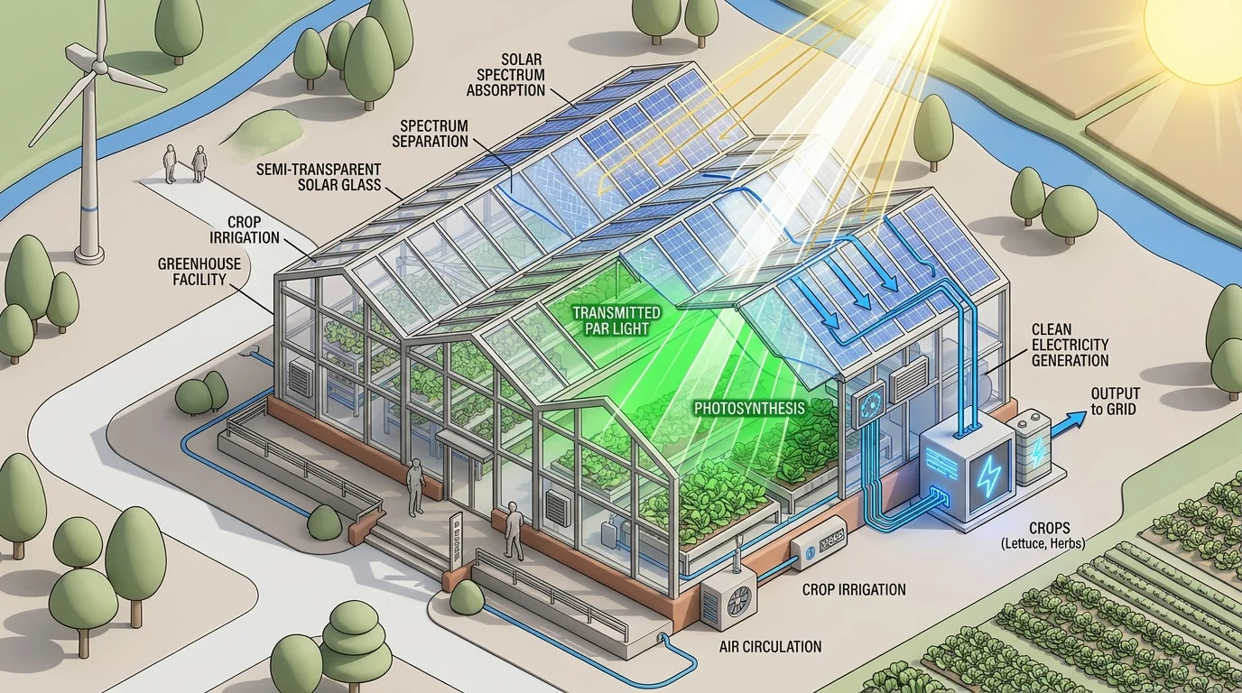 Optical Spectrum Separation and Photosynthetic Light Transmission