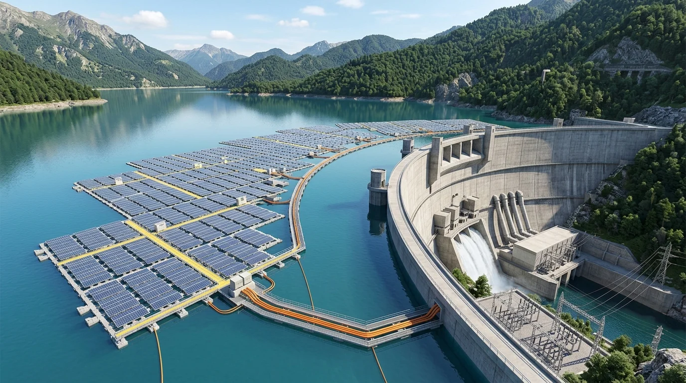 Hydro-Solar Hybrid Power Plants: Pairing Floating Panels with Dams