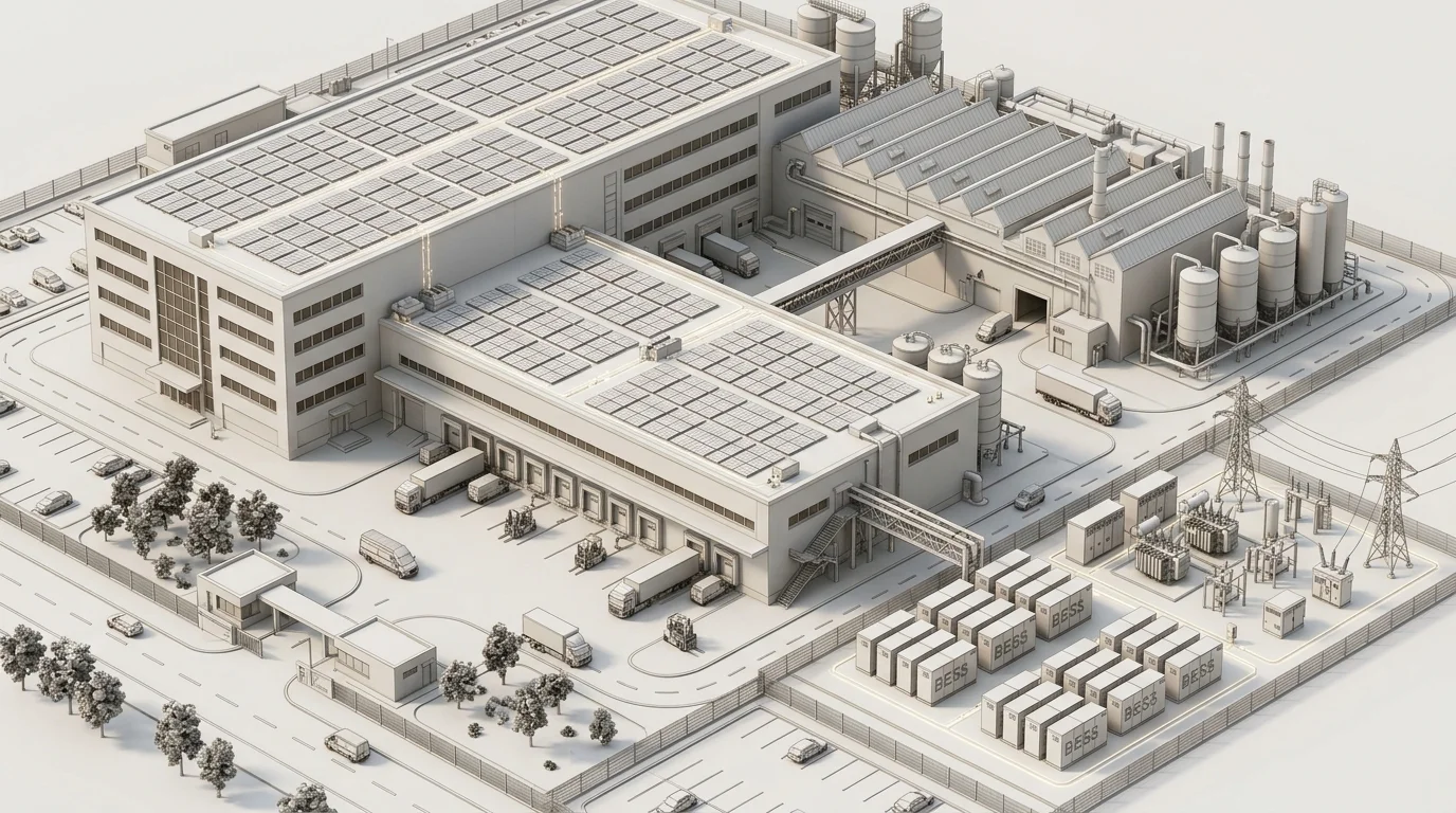 Solar Power for Manufacturing Plants: Cost Reduction and Peak Shaving
