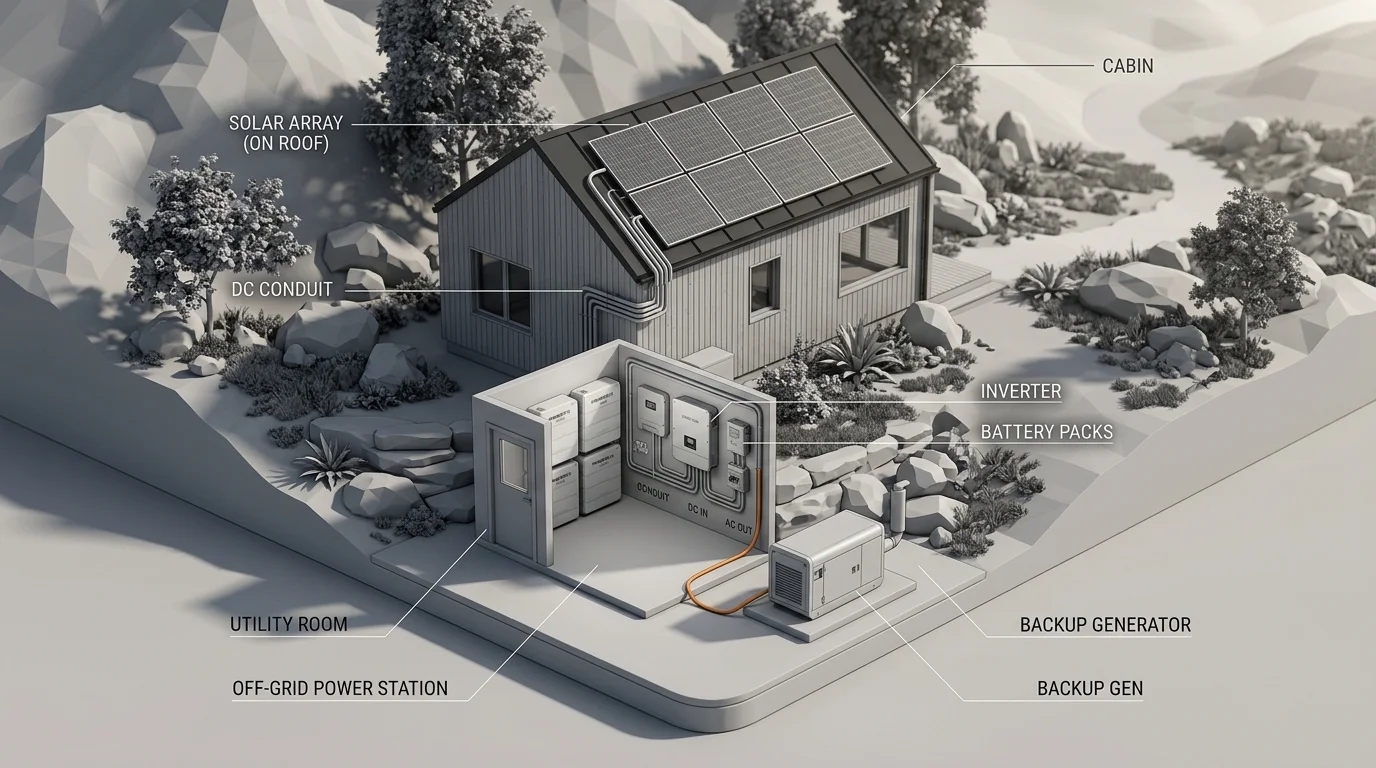 Off-Grid Solar System Cost: Sizing, Batteries, and Economics