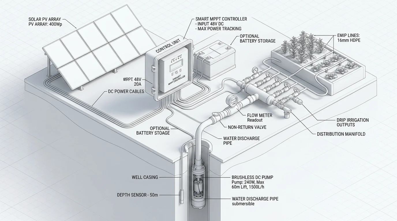 Solar Water Pumping System Diagram
