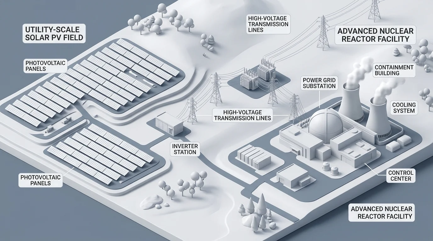 Solar Energy vs Nuclear Energy: Cost, Safety, Land Use, and Grid Reliability Comparison