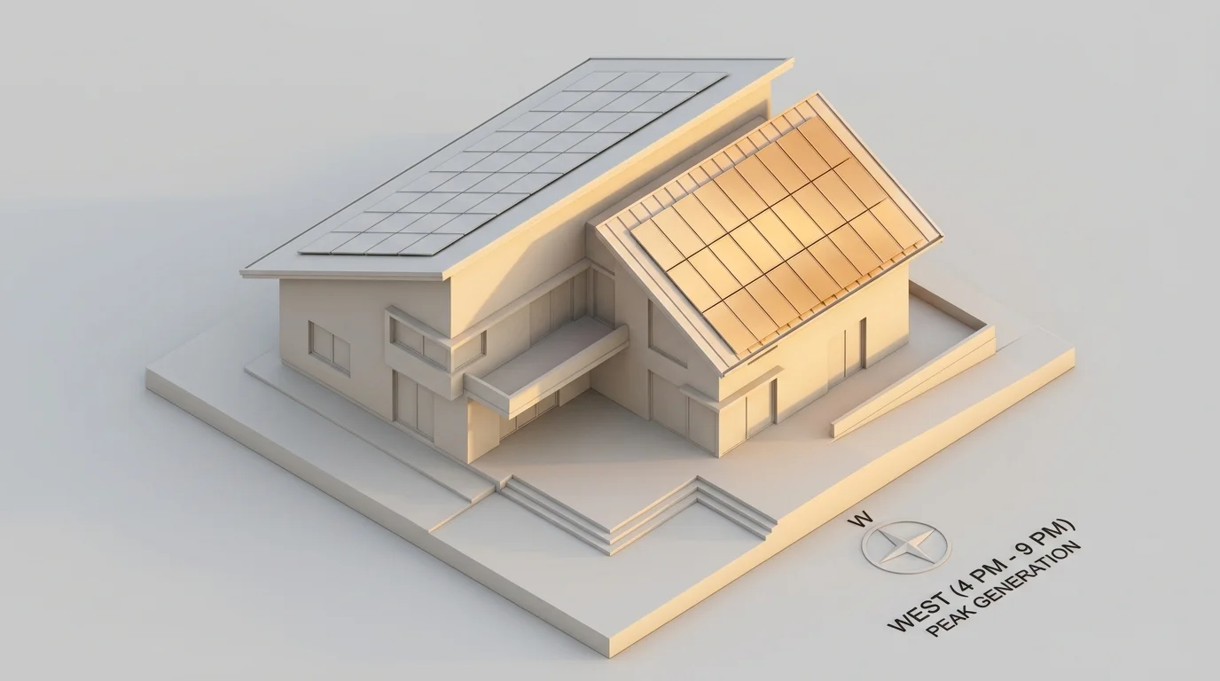 West-Facing Solar Panel Orientation for Afternoon Peaks